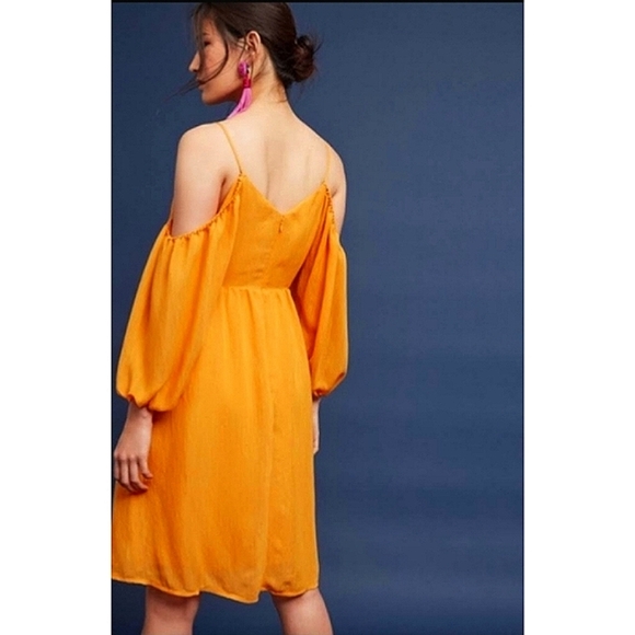 New MOULINETTE SOEURS CARINA OPEN-SHOULDER DRESS Size XS - Picture 6 of 12